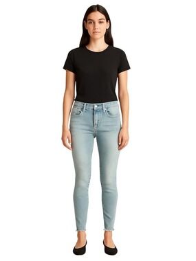 Current Elliott The Stiletto Mid-Rise Raw Hem Ankle Skinny Jeans Size 27